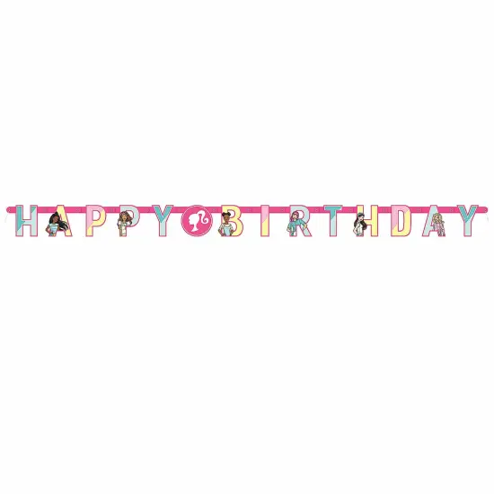 Barbie & Friends Party Happy Birthday Jointed Banner {3}