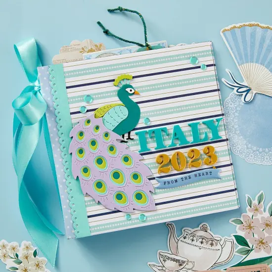 Spellbinders Etched Dies-Kaleidoscope Peacock {5}