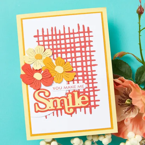 Spellbinders Etched Dies By Lisa Horton-Woven Lattice Texture, Spotlight Frames {5}