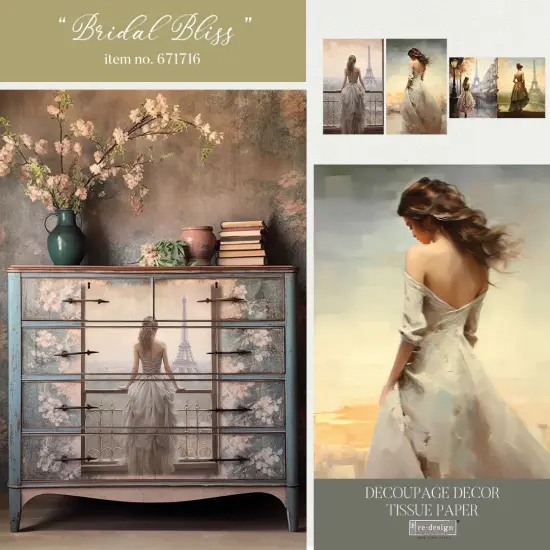 Prima Re-Design Decoupage Decor Tissue Paper-Bridal Bliss {3}