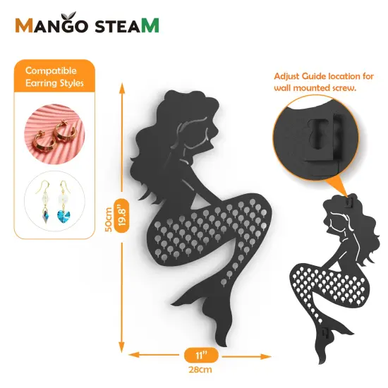 Mango Steam Mermaid Wall-Mounted Jewelry & Earring Organizer {3}