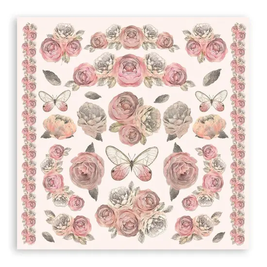 Stamperia Double-Sided paper Pad 8"X8" 10/Pkg-Shabby Rose {3}