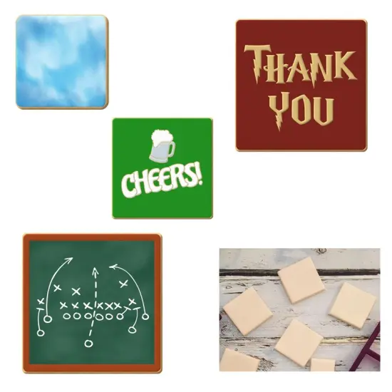 Square Cookie Cutters 5 Pc Set. USA Tin Plate Steel - By CookieCutter.Com {2}