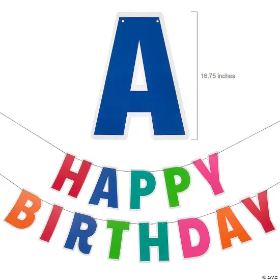 Giant Happy Birthday Outdoor Banner {3}