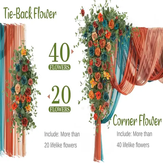 Ceremony Arbor Reception Backdrop Rose Floral Decoration {3}