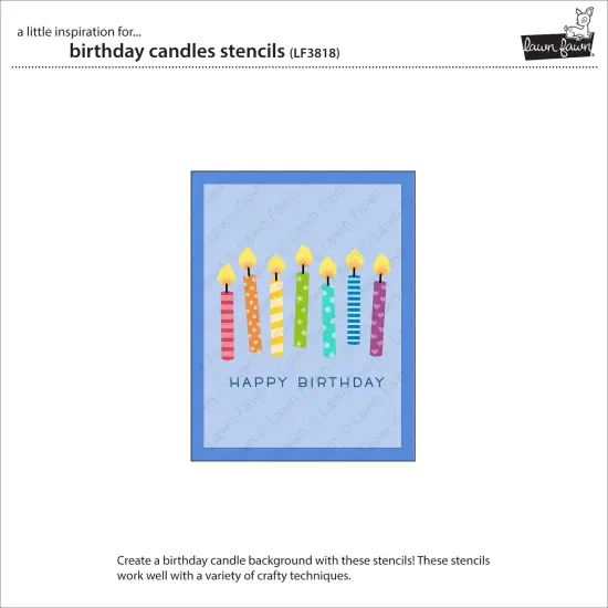 Lawn Clippings Stencils-Birthday Candles {5}