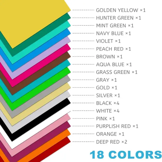 Heat Transfer Vinyl HTV Bundle-25 Sheets, Matte PU 12"x10" {2}