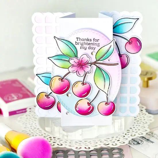 Pinkfresh Studio Die 3/Pkg-Cherry Bliss {3}