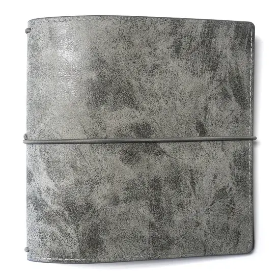 Elizabeth Craft Stonewashed Art Journal XL 5.5"X5.5"-Grey Square {1}