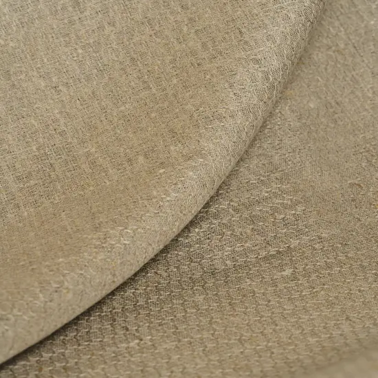 1 Yard Pure Linen Natural Hexagon Jacquard Fabric 60" Width {5}
