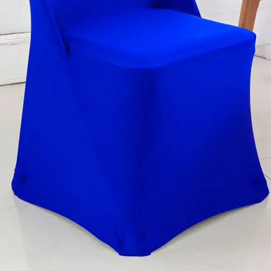 Royal Blue Folding Spandex Chair Cover for Event Seating {5}