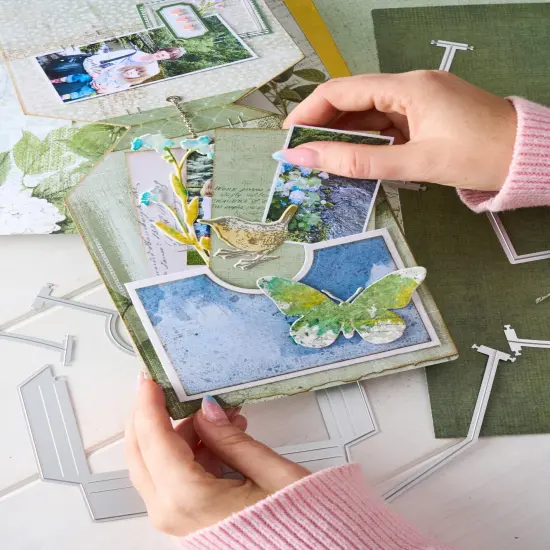 Sizzix Thinlits Set 10/Pkg, Snap and Swap by 49 and Market-Pockets {5}