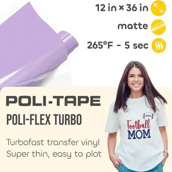 Violet Matte Heat Transfer Vinyl (HTV) &ndash; 12" x 36 in {2}