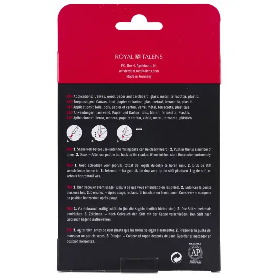 Amsterdam Acrylic Marker Set 4mm 4/Pkg-Intro {5}