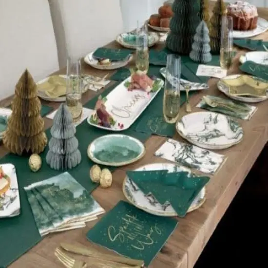 Modern Christmas Tree Shaped Appetizer Plates - 8ct {2}