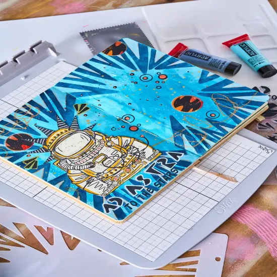 Sizzix Studio Stamps 10/Pkg and Stencils 3/Pkg by Cat Kerr-Ad Astra {4}