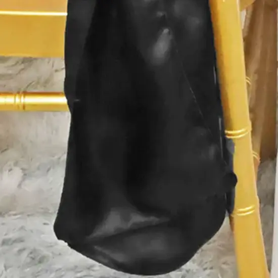 10 Pieces Classic Black Satin Chair Sashes Sleek 8"x108" Event Accessories {4}