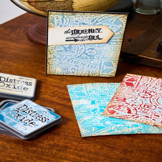 Sizzix Textured Impressions Embossing Folder by Tim Holtz-Vault Airmail {5}