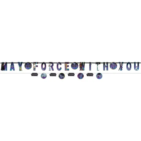 Star Wars Galaxy Jumbo Happy Birthday Banner Kit - 2ct {1}