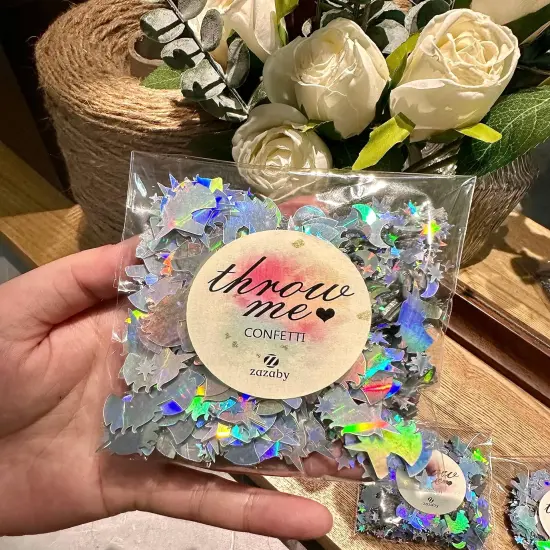 Sparkling Star Foil Confetti - Unicorn Moon Star Table Confetti {2}