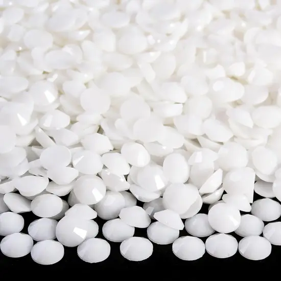 5000PCS 3MM Resin Flatback Rhinestones - White {1}