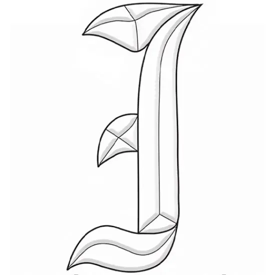 3" x 5-1/2" Exquisite Clear Glass Letter I Bevel Cluster BLI {1}