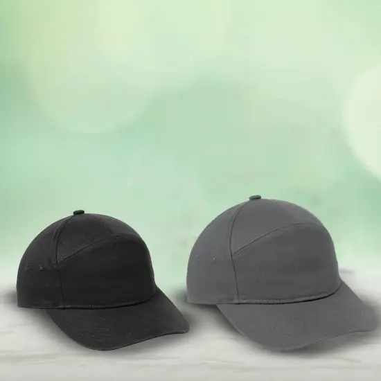 Port Authority&reg; 7Panel Cap | Structured High-Profile Cotton Twill Hat with Adjustable Snapback Black {7}