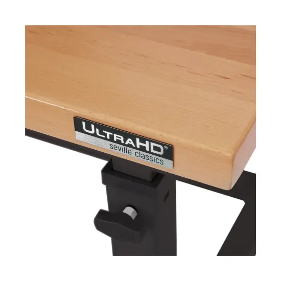 Seville Classics UltraHD Height Adjustable Workbench, 48" W x 24" D x 28.5" to 42" H Graphite {2}