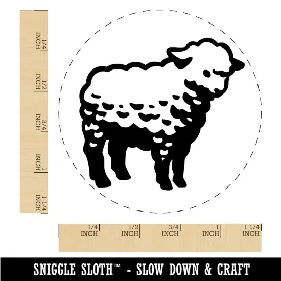 Realistic Fluffy Lamb Sheep Standing Rubber Stamp for Stamping Crafting Planners {1}
