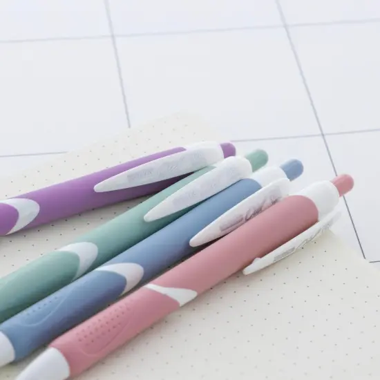 BAZIC Ciel Serena FUSE Tech Ink Retractable Pen w/ Rubberized Barrel (2/Pack) {6}