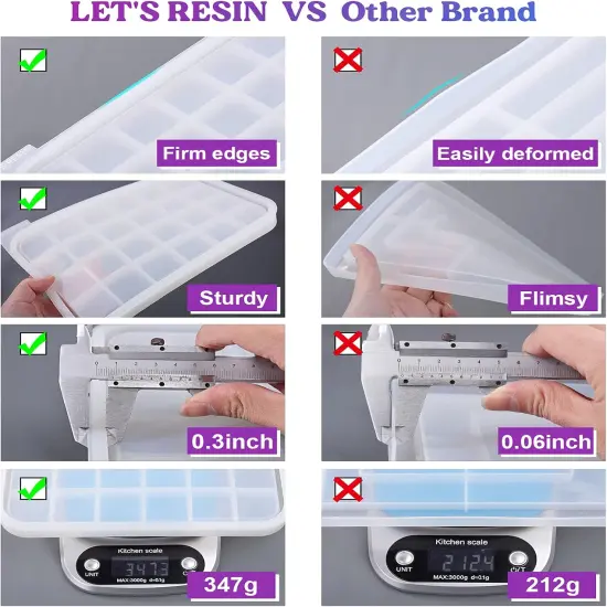 LET'S RESIN Resin Mold Silicone Kit with Resin Rolling Tray Mold, Ashtray Resin Jar Mold with Lid for Casting Resin,Epoxy Resin,DIY Storage Container {3}