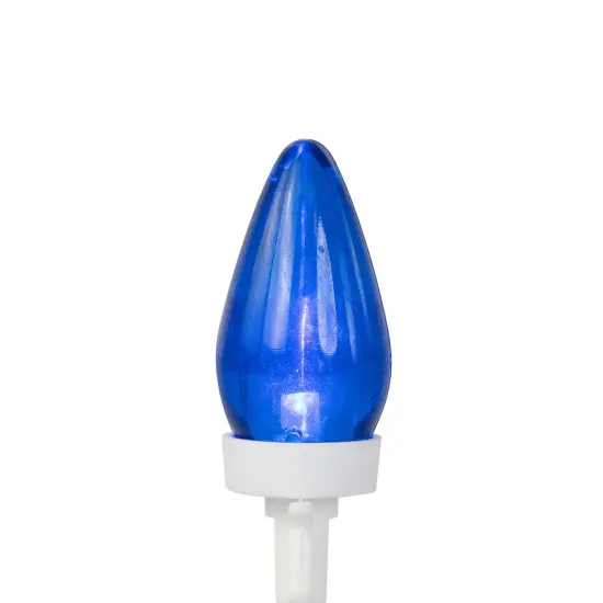 Northlight LED C7 Christmas Lights - Blue - 16' White Wire - 25ct {6}