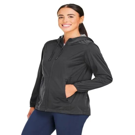 North End&reg; Ladies' Network Lightweight Jacket CLASSC NAVY HTHR {5}