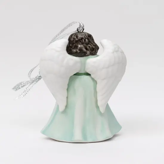 Ceramic African American Praying Angel Ornament, Religious D&eacute;cor, Religious Gift, Church D&eacute;cor, Church Gift, Baptism Gift {3}