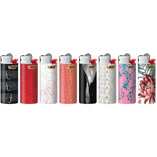 BIC Mini Lighter, Fashion Collection, Assorted Unique Designs, Pack of 8 {3}
