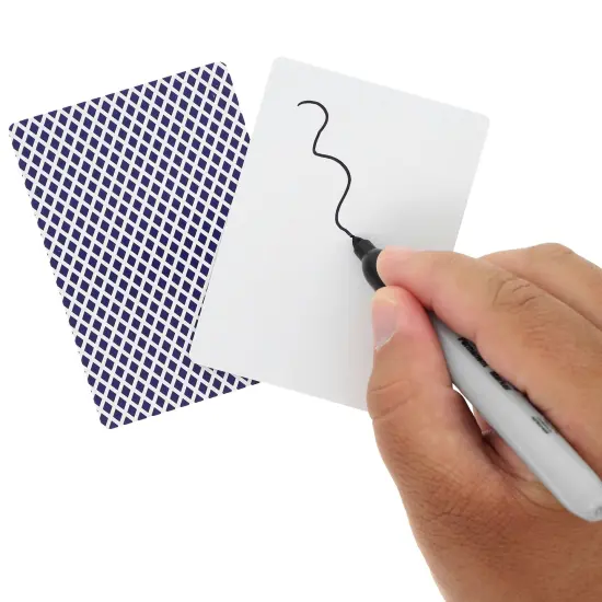 224 Pack Blank Custom Cards for DIY Game Cards, Checkered Diamond Backing (4 Decks, 3 x 4 In) White {5}