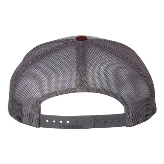 Richardson&reg; Snapback Trucker Cap H Grey/ C Maroon {2}