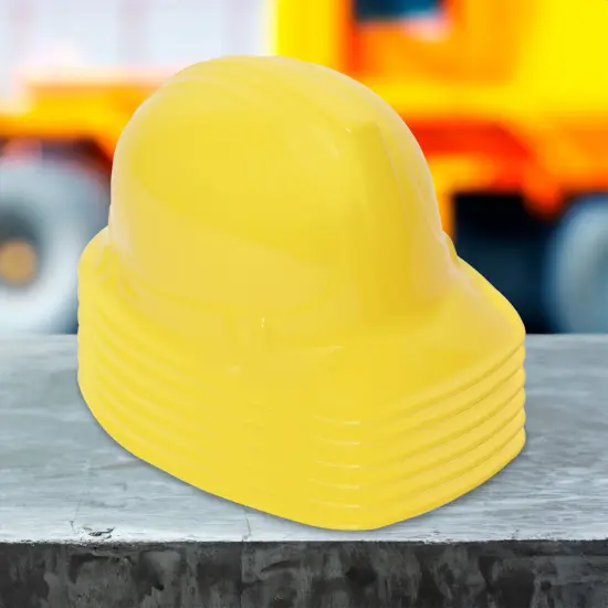 BLUE PANDA 6 Set Construction Worker Costume, Kids Construction Vest and Kids Hard Hat for Dress-Up, Construction Theme Birthday Party, or Halloween Costume, For Ages 3-14 Multicolor {3}