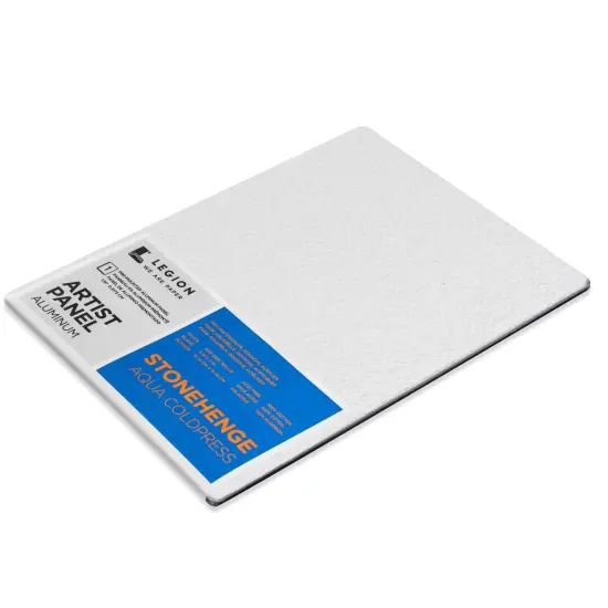 Stonehenge Aqua Coldpress Pre-Mounted Aluminum Panel 5"X7"-White, For Wet Media {2}