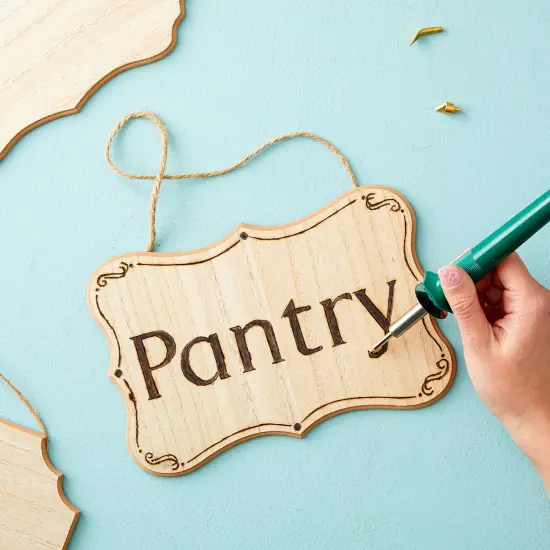 6-Pack of Unfinished MDF Hanging Wood Plaques for Crafts with Jute Rope, Blank 9x6-Inch, 1/4-Inch Thick Wooden Sign for DIY Painting, Art Projects, Home Decor, 3 Designs Brown {3}