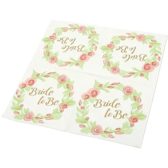 Bride To Be Party Supplies, Bachelorette Paper Napkins (5 x 5 In, 100 Pack) Multicolor {6}
