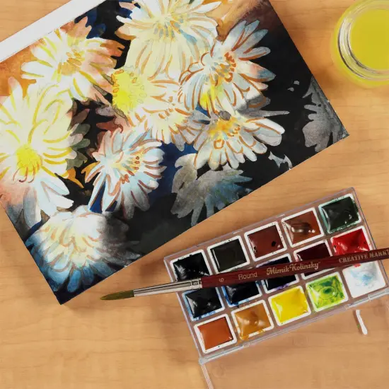 SoHo Urban Artist Watercolor Set - Professional Watercolor Paint Set of 15 Semi-Moist Whole Pans for Professional Artists & Watercolorists - Compact, Portable with Rich, Concentrated Colors {5}