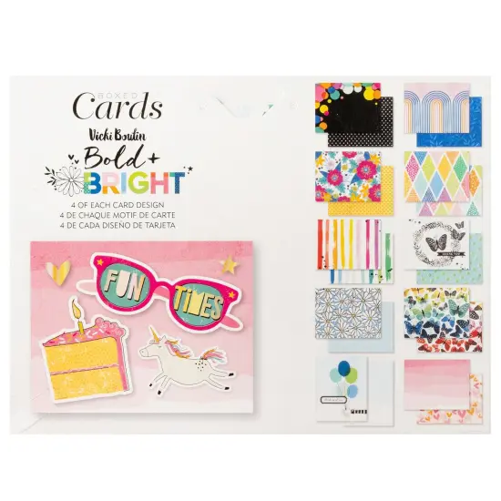 American Crafts A2 Cards W/Envelopes (4.375"X5.75") 40/Box-Vicki Boutin Bold And Bright {2}