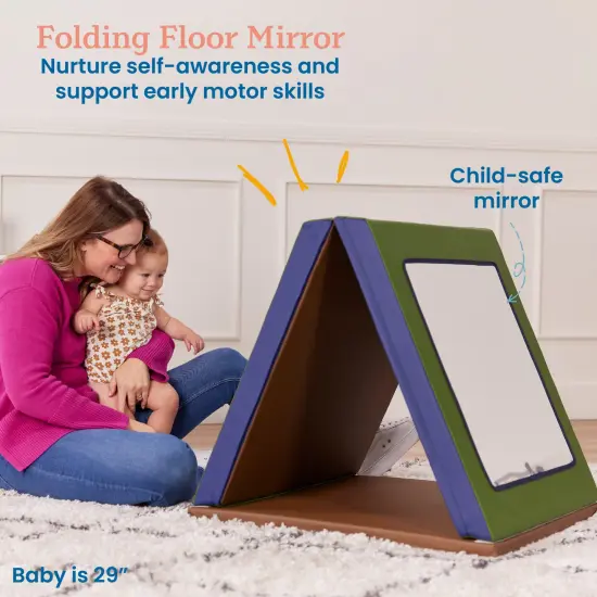 SoftZone Folding Floor Mirror, Sensory Toy Earthtone {3}