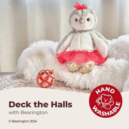Bearington Snowbell The Ballerina Stuffed Penguin, 11 Inch Penguin Christmas Plushies, Ideal Holiday Stuffed Animal Gift for Toddlers, Kids & Teens Red {3}