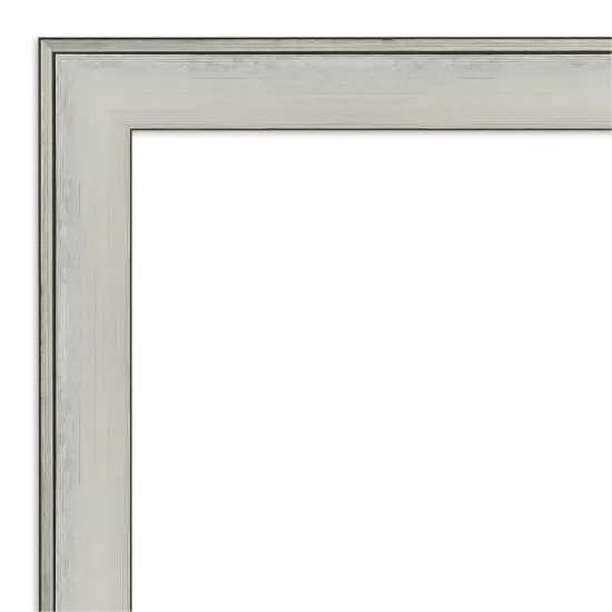 Amanti Art Mirror Makeover Bathroom Mirror Frame Border Kit -Fully Assembled Peel and Stick Frame - Mirror NOT Included - Flair Trim Flair Silver Patina {6}
