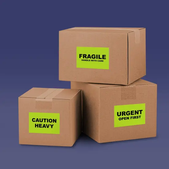 Avery Bright Green Paper Labels, 5.5" x 8.5" Rectangle {4}