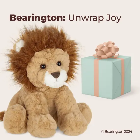 Bearington Roary Lion 11 Inch Stuffed Lion - Stuffed Animal - Plush Lion, For Ages 1-14 Brown {5}