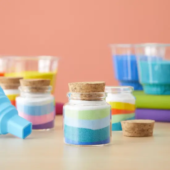 12 Pack Small Glass Jars with Cork Lids, 50ml Mini Bottles for DIY Crafts, Party Favors, Sand {4}