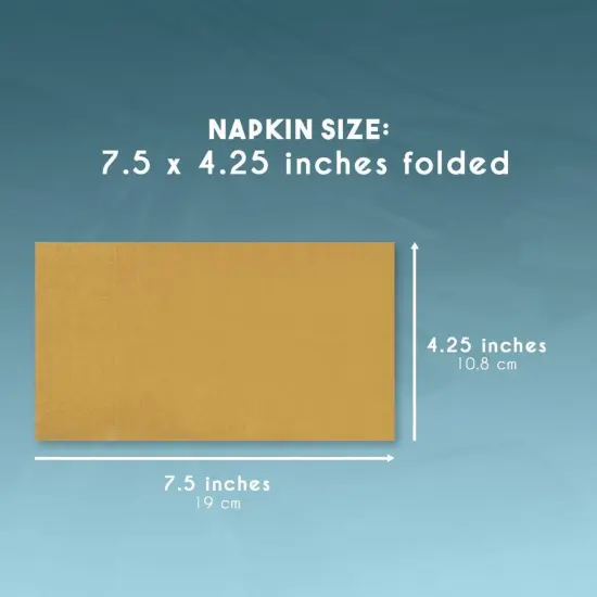 120-Pack Gold Dinner Napkins for Party - Disposable Gold Paper Napkins for Wedding, Birthday, Graduation, 7.5x4.25 In {6}